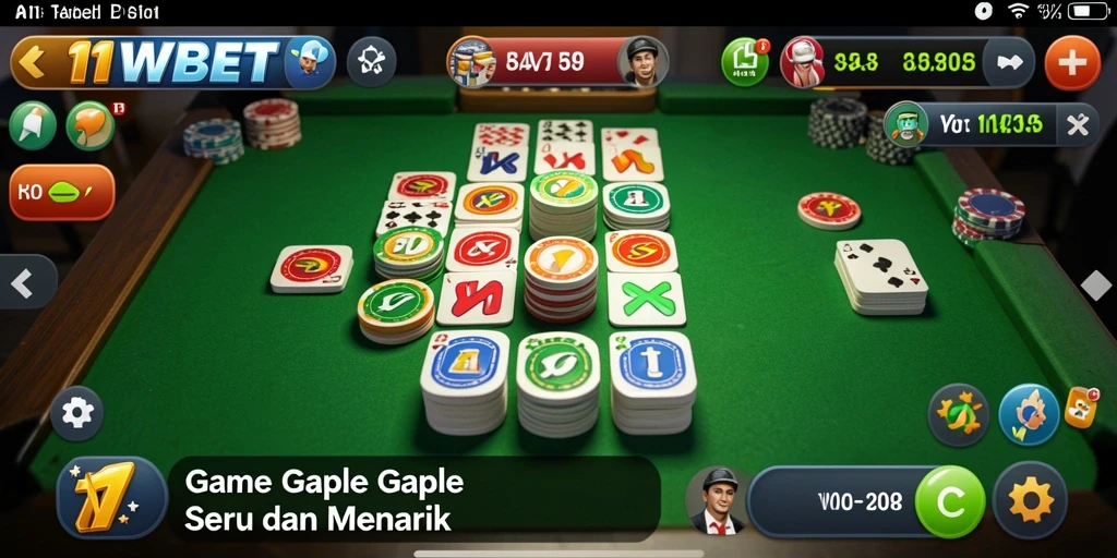 Screenshot gameplay 11WBET yang menampilkan keseruan permainan Gaple.