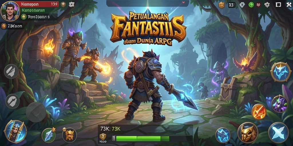 Tampilan gameplay seru dan grafis memukau dalam 73K.