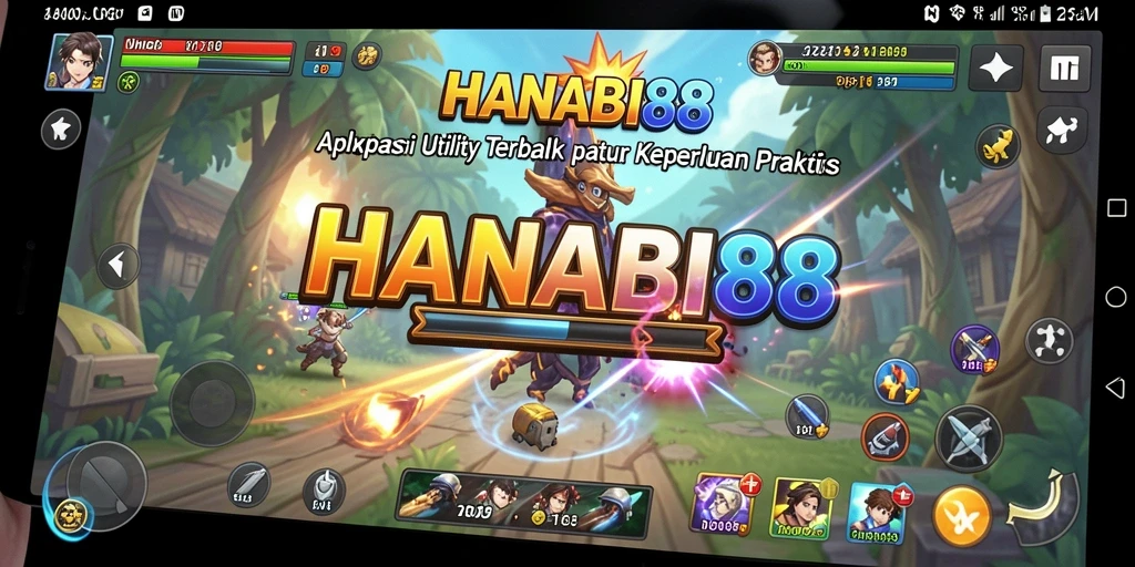 Tampilan menarik dari aplikasi Utility HANABI88 dengan fitur lengkap.