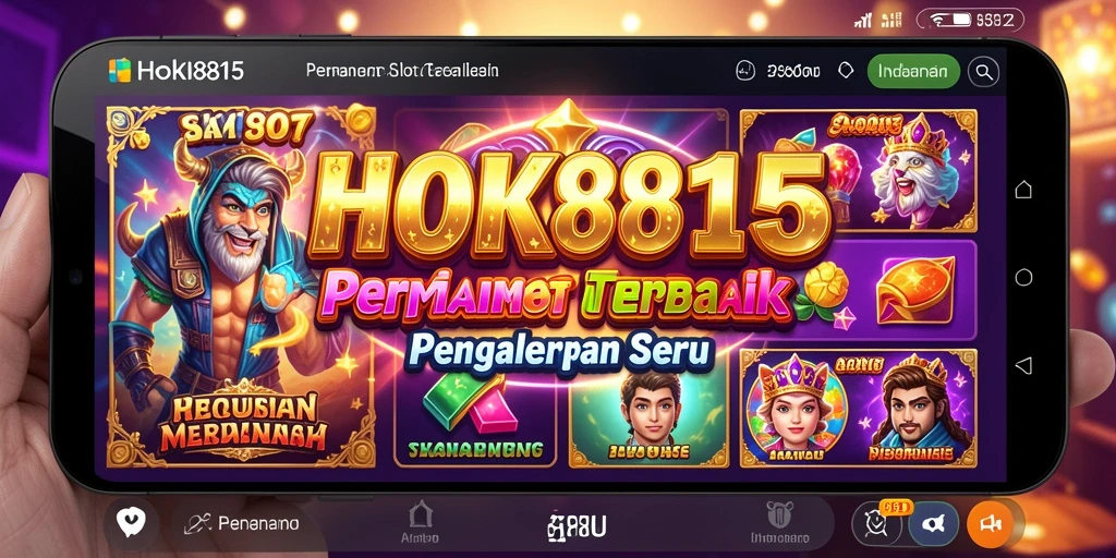 Tampilan gameplay HOKI8815 dengan berbagai tema slot yang menarik.