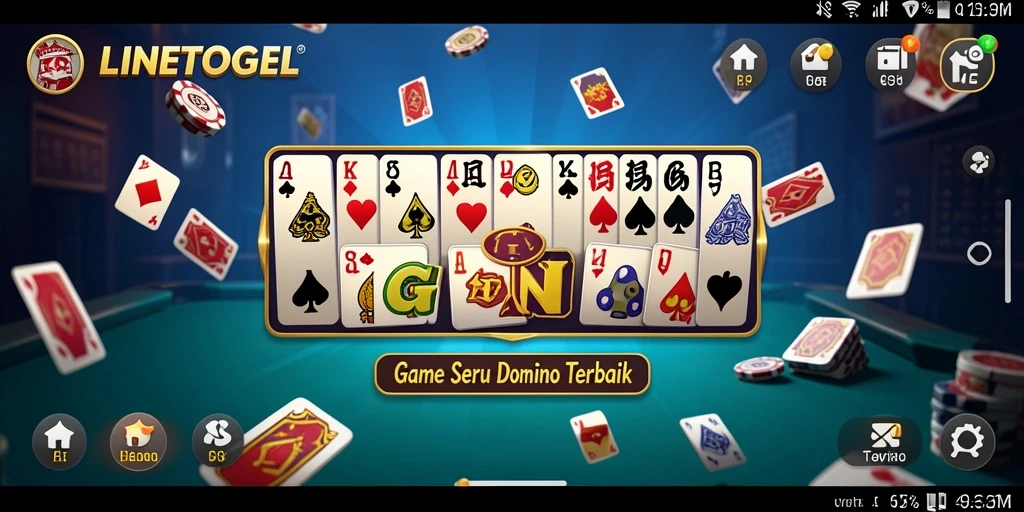 Screenshot gameplay LINETOGEL yang menampilkan serunya bermain Domino.