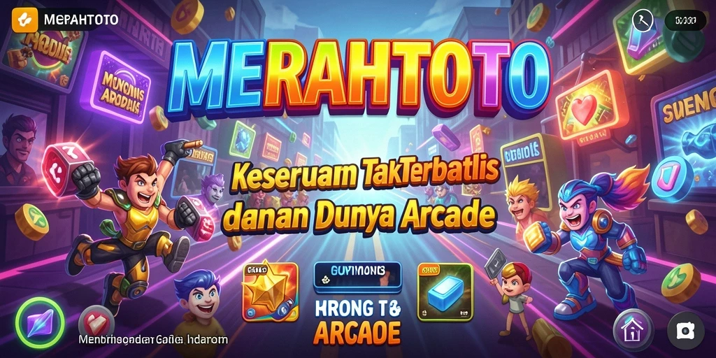 Tampilkan keseruan gameplay MERAHTOTO dalam aksi arcade.