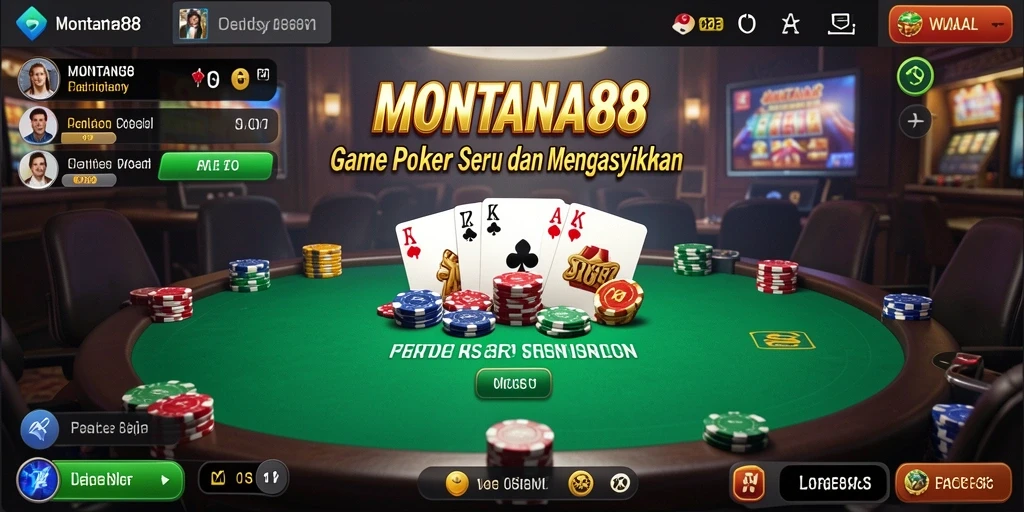 Tampilan utama MONTANA88 menampilkan gameplay Poker yang seru dan menantang.