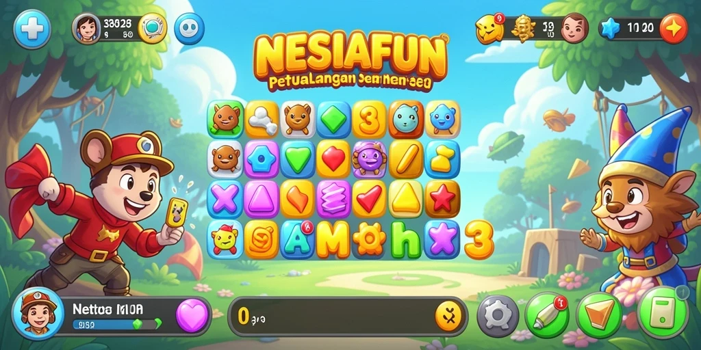 Tampilan gameplay <strong>NESIAFUN</strong> yang penuh warna dan menarik.
