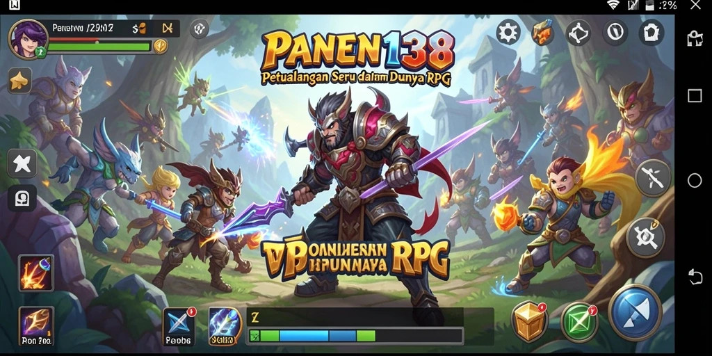 Tangkapan layar utama dari gameplay RPG PANEN138 yang menampilkan aksi seru.