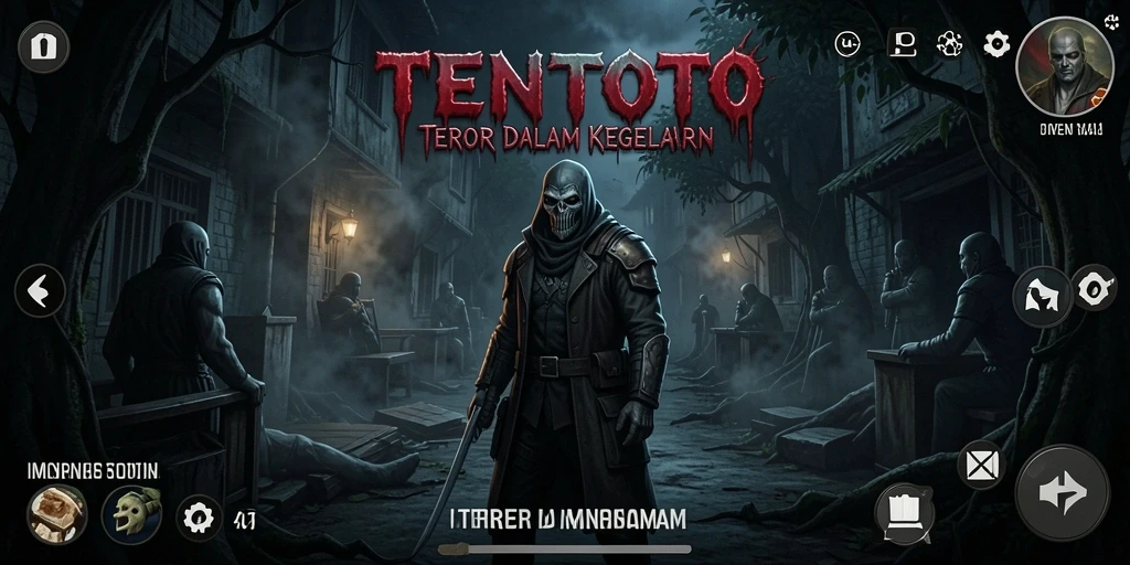Gameplay seram dalam TENTOTO yang penuh ketegangan.